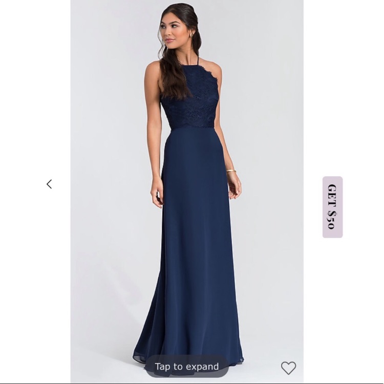 Hayley Paige Lace Bodice Bridesmaids Dress